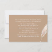 Rustic Boho Wedding Details Umschließungskarte RSVP Karte (Rückseite)