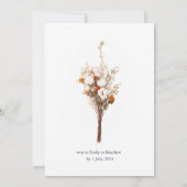 Rustic Boho Wedding Einladung (Rückseite)