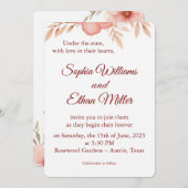 Rustic Boho Wedding Einladung (Vorne/Hinten)