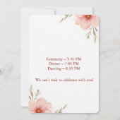 Rustic Boho Wedding Einladung (Rückseite)