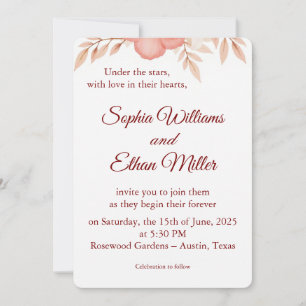Rustic Boho Wedding Einladung