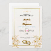 Rustic Boho Wedding Einladungen Vorlage (Vorne/Hinten)