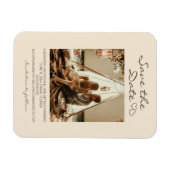 Rustic Boho Wedding Hearts Magnet (Horizontal)