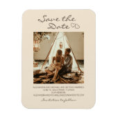 Rustic Boho Wedding Hearts Magnet (Vertikal)