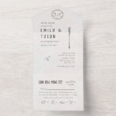 Rustic Boho Wedding ID1109 All In One Einladung (Innen)