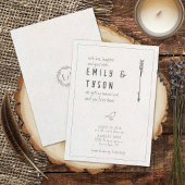 Rustic Boho Wedding ID1109 Einladung
