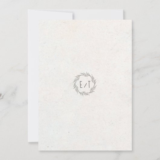 Rustic Boho Wedding ID1109 Einladung (Rückseite)