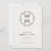 Rustic Boho Wedding ID1109 Save The Date (Vorderseite)