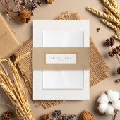 Rustic Boho Wedding Kraft Paper ID1109 Einladungsbanderole