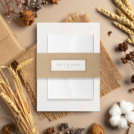 Rustic Boho Wedding Kraft Paper ID1109 Einladungsbanderole
