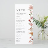 Rustic Boho Wedding Menu Menükarte (Stehend Vorderseite)
