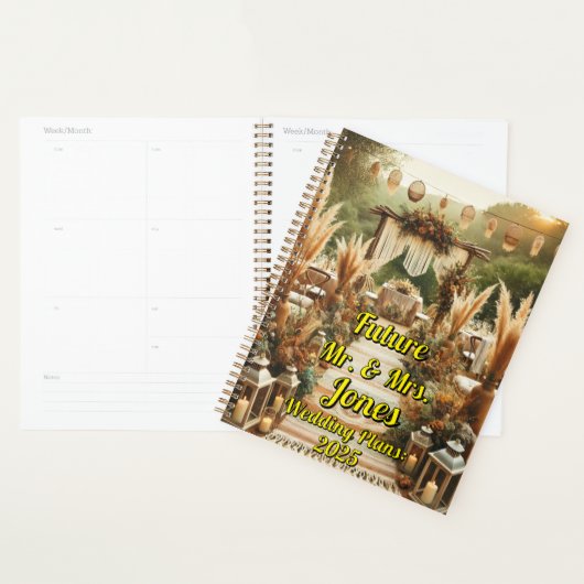 Rustic Boho Wedding - Mr & Mrs Personalizable Planer (Anzeige)
