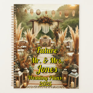 Rustic Boho Wedding - Mr & Mrs Personalizable Planer