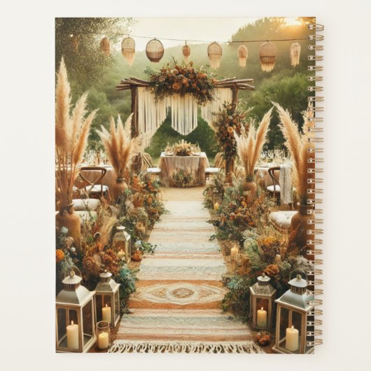 Rustic Boho Wedding - Mr & Mrs Personalizable Planer (Rückseite)