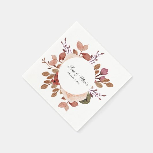 Rustic Boho Wedding Napkins Serviette (Ecke)