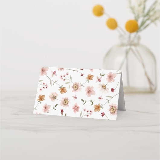 Rustic Boho Wedding Platzkarte (Rückseite)