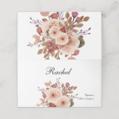 Rustic Boho Wedding Platzkarten (Außenseite Aufgefaltet)