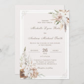 Rustic Boho Wedding Printable Einladung (Vorne/Hinten)