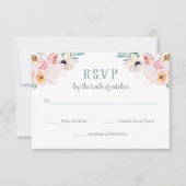 Rustic Boho Wedding Response RSVP Karte (Vorderseite)