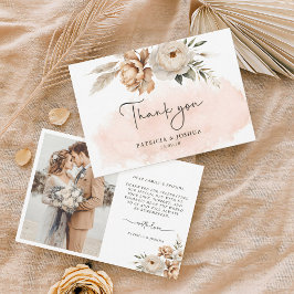 Rustic Boho Wedding Thank You Card Dankeskarte
