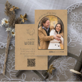 Rustic Boho Wedding Website ID1109 Umschließungska Begleitkarte