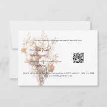 Rustic Boho Wedding Wedding RSVP Card