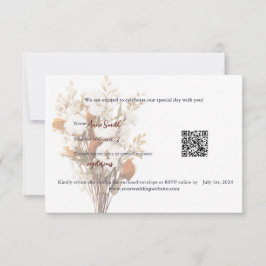 Rustic Boho Wedding Wedding RSVP Card Dankeskarte
