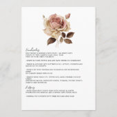 Rustic Boho Western Wedding Floral Cowboy Wedding Menükarte (Rückseite)