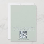 Rustic Boho Whimsical Blush QR Code Wedding Einladung (Rückseite)