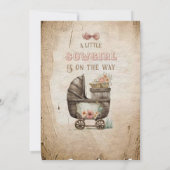 Rustic Boho Wild West Baby Girl Dusche Einladung (Rückseite)