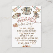 Rustic Boho Wild West Baby Girl Showbücher Begleitkarte (Vorderseite)