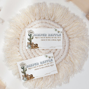 Rustic Boho Wild West Boy Duwer Windelpreisraffine Begleitkarte