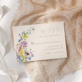 Rustic Boho Wildblume Blumengarten Hochzeit RSVP Karte