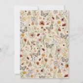 Rustic Boho Wildblume Garden Baby Dusche Einladung (Rückseite)