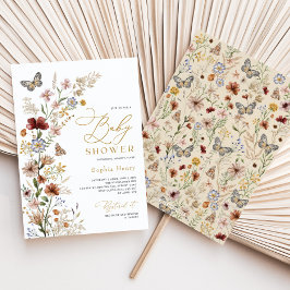 Rustic Boho Wildblume Garden Baby Dusche Einladung