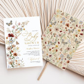 Rustic Boho Wildblume Garden Baby Dusche Einladung