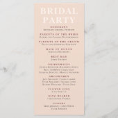 Rustic Boho Wildblume Summer Wedding Programm (Rückseite)