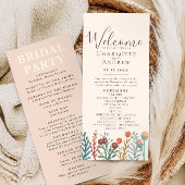 Rustic Boho Wildblume Summer Wedding Programm