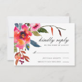 Rustic Boho Wildblume Wedding RSVP Karte (Vorderseite)
