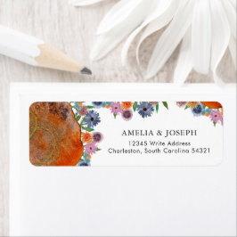 Rustic Boho Wildblume Wedding RSVP Rücksendeadress
