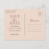Rustic Boho Wildblume Wedding Save the Date Foto Postkarte (Rückseite)