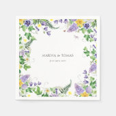 Rustic Boho Wildblume Wedding Serviette (Vorderseite)