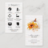 Rustic Boho Wood Watercolor Sonnenblumen Juwelenpf Visitenkarte (Vorne/Hinten)