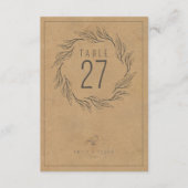 Rustic Boho Wreath Wedding Tischnummer ID109 (Vorderseite)