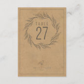 Rustic Boho Wreath Wedding Tischnummer ID109 (Rückseite)