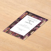 Rustic Book Lovers Print Wedding Invitation Acryleinladungen (Ablage )
