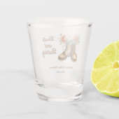 Rustic Boots and Bubbly Western Bridal Shower Schnapsglas (Rückseite)