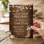 Rustic Boots Cowgirl 16 . Geburtstag 16 Einladung<br><div class="desc">Geben Sie Ihrem 16 . Geburtstag Party eine Touch Western Charme mit dieser Rustikalen Stiefel floral 16 . Geburtstag Einladung. Mit seinem einzigartigen Design mit rustikalen Stiefeln und Streichellichtern wird es Ihre Gäste beeindrucken und den Ton für ein unvergessliches Fest Set. Mit dem Designwerkzeug von Zazzle können Sie Ihre persönliche...</div>