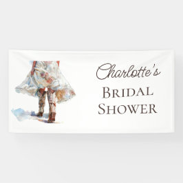 Rustic Boots Western Brautparty Banner
