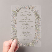 Rustic Botanical Acrylic Wedding Invitation Acryleinladungen (Insitu (Handheld))